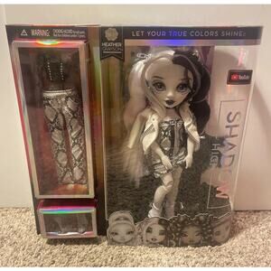 Rainbow High Shadow High Series 1 Heather Grayson-Grayscale 11" Doll New